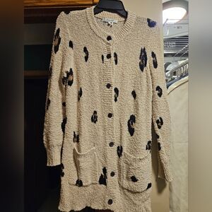 Foxcroft Tan and Black Leopard Print Sweater